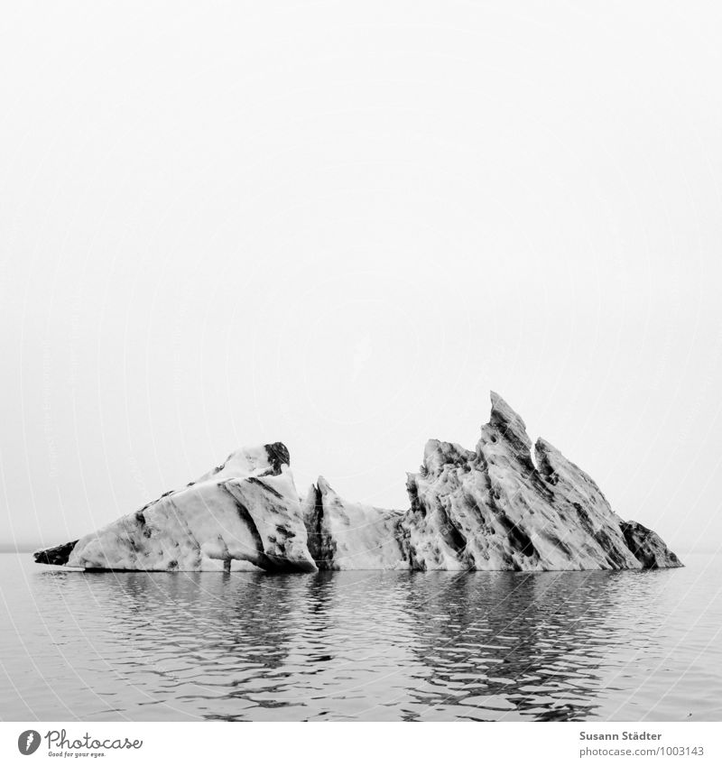 Eisberg Wasser Frost Schwimmen & Baden Island Eissee Gletschereis Aschewolke asche Eisformation Jökulsárlón Außenaufnahme Dämmerung