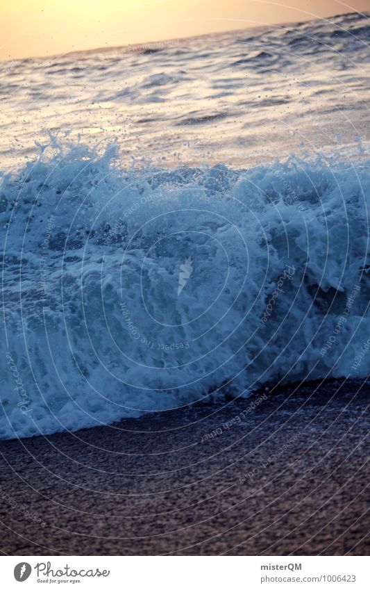 Volle Deckung. Kunst Umwelt Natur Urelemente Wasser Wassertropfen Klima Schönes Wetter Küste Meer ästhetisch Zufriedenheit Dynamik Meerwasser Wellen Wellengang