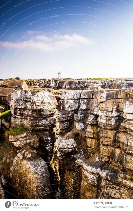 So klein und zerbrechlich: Leuchtturm bei Cabo Carvoeiro Ferien & Urlaub & Reisen Tourismus Ausflug Abenteuer Ferne Freiheit Sightseeing Umwelt Natur Landschaft