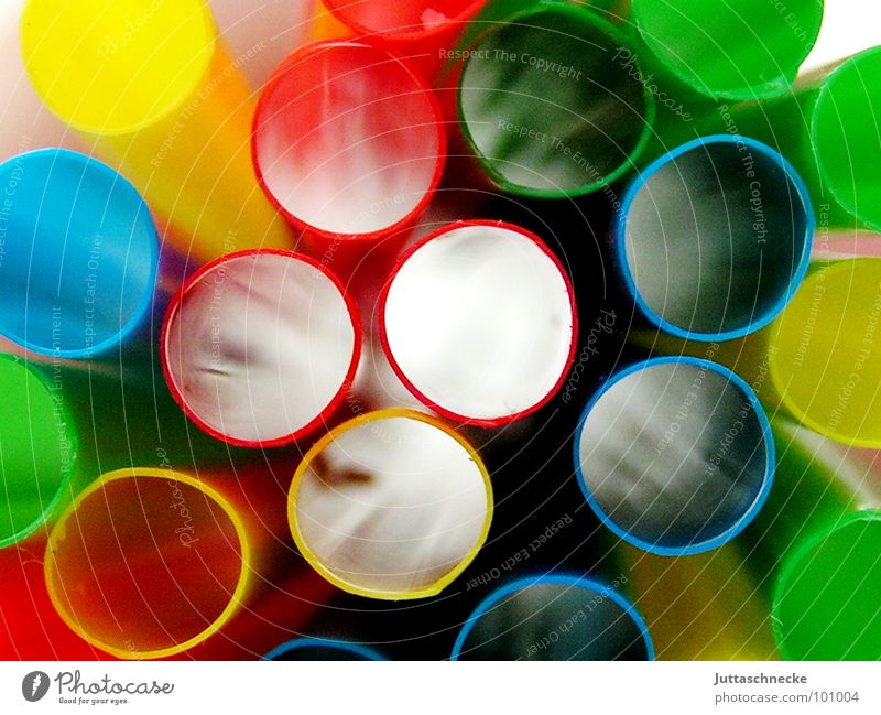 Durchblick Trinkhalm mehrfarbig Sommer rund Farbe Dekoration & Verzierung ""Drinking straws"" multicoloured colourful colours Juttaschnecke durchblicken round