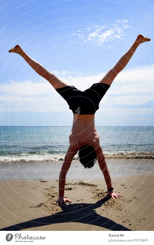 Y sportlich Fitness Meditation Abenteuer Sommerurlaub Sport Wassersport Leichtathletik Sportler maskulin Junger Mann Jugendliche Erwachsene Körper 18-30 Jahre