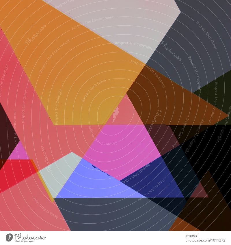 Polygon abstrakt Hintergrundbild bunt eckig Grafik u. Illustration komplex Design Strukturen & Formen Muster Doppelbelichtung Kreativität Stil modern trendy