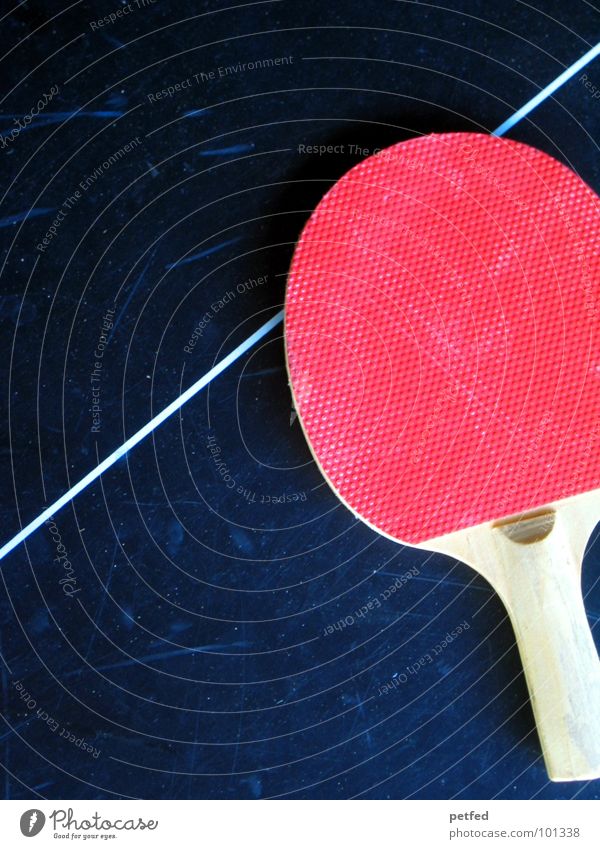 Nach dem Spiel ist vor dem Spiel II Tischtennis Freizeit & Hobby Tischtennisplatte Streifen rot Holz braun schwarz grau Griff rund eckig Spielen Sport Freude