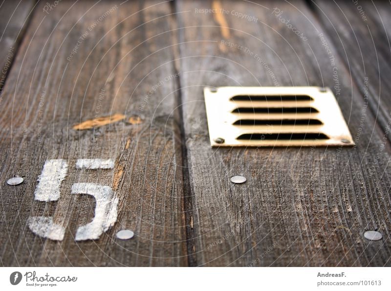 Fünf Holz Holzbrett Holzwand Lüftung Ziffern & Zahlen 5 Symbole & Metaphern Holzstruktur Tür Tor