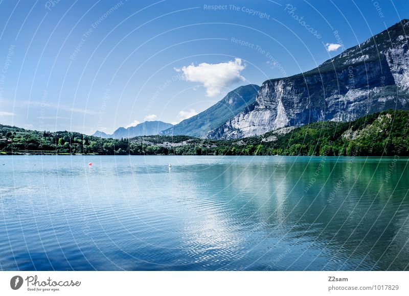 Lago di Cavedine Ferien & Urlaub & Reisen Sommer Sommerurlaub Berge u. Gebirge Umwelt Natur Landschaft Himmel Schönes Wetter Alpen Seeufer ästhetisch frisch