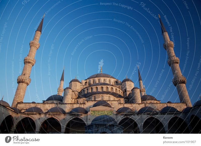 Blaue Moschee Istanbul Minarett Naher und Mittlerer Osten Islam Religion & Glaube Götter Außenaufnahme Weitwinkel Pol- Filter historisch Gotteshäuser Macht
