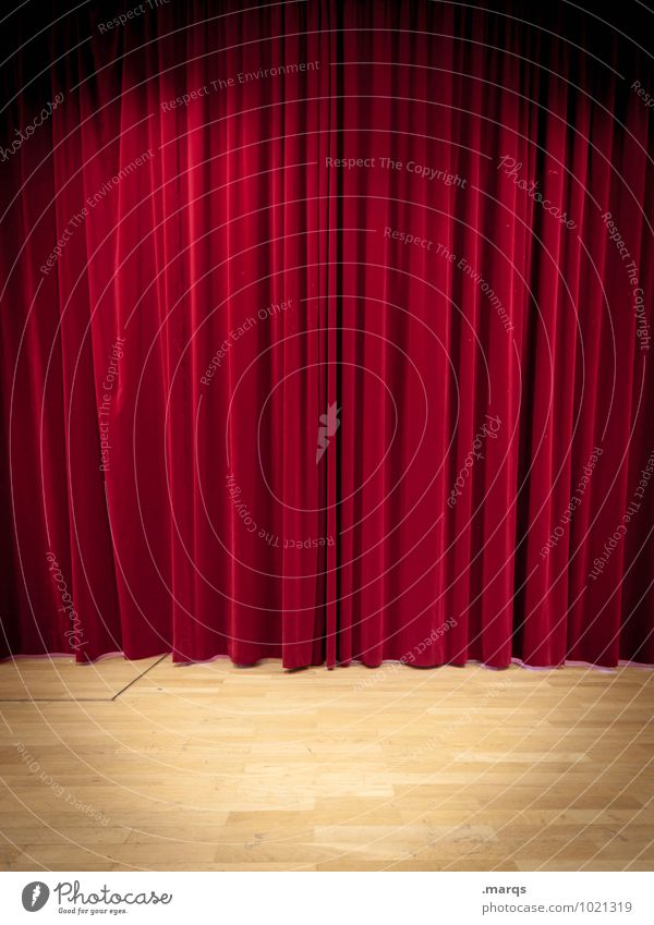 Die Bühne der Welt Entertainment Veranstaltung Show Theater Oper Medien Kino Vorhang rot Vorfreude Neugier Faltenwurf Samt Farbfoto Innenaufnahme