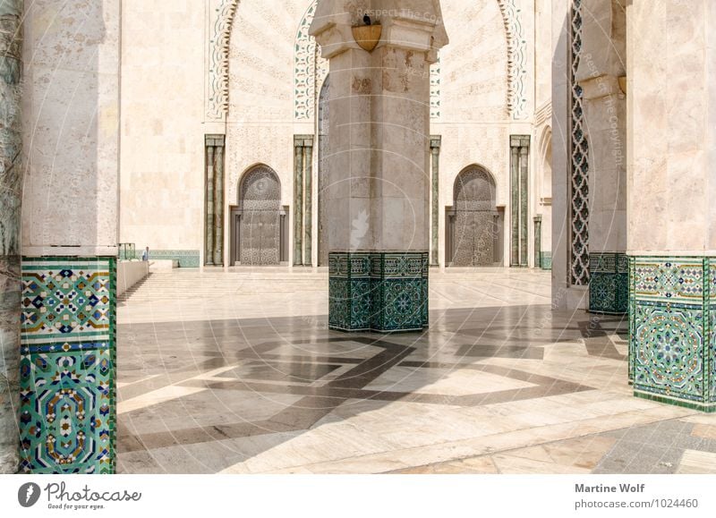 perfekte Architektur Casablanca Marokko Afrika Stadt Hafenstadt Bauwerk Gebäude Moschee Sehenswürdigkeit ästhetisch Ferien & Urlaub & Reisen Moschee Hassan II.