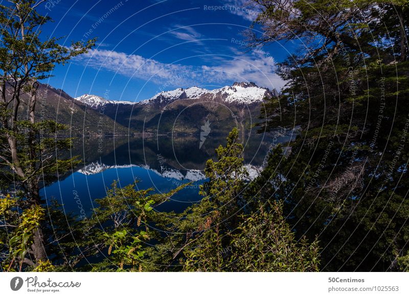 kristallklarer See in Patagonien Angeln Tourismus Ausflug Abenteuer Freiheit Camping Sommer Sonne Berge u. Gebirge Natur Landschaft Himmel Frühling Herbst