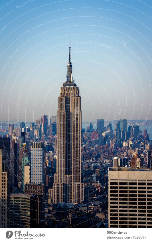 Empire State Building New York City Manhattan Stadt Stadtzentrum Skyline überbevölkert Hochhaus Sehenswürdigkeit Wahrzeichen Bewegung Business chaotisch Design