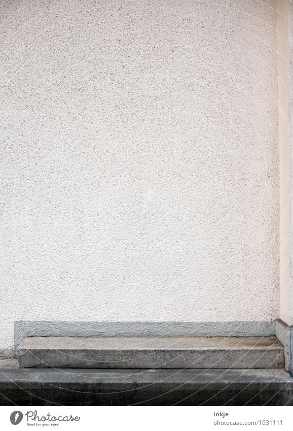 ne Wand für C/L Menschenleer Mauer Treppe Fassade Putzfassade Steintreppe Freiraum Strukturen & Formen Beton grau Stadt Farbfoto Gedeckte Farben Außenaufnahme