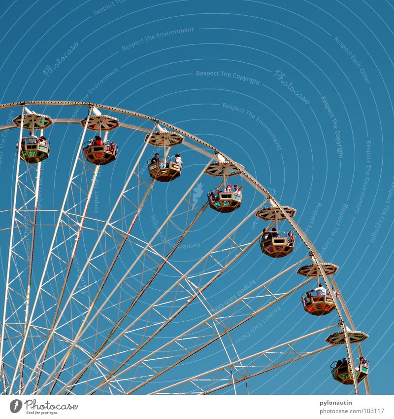 Riesenrad 2 Jahrmarkt drehen Spielen Himmel fliegen Kitsch Freude D 80 Sitzgelegenheit Aussicht