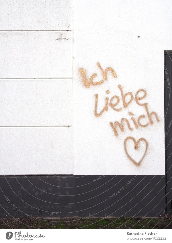 Love for the world Kunst Stein Beton Schriftzeichen Graffiti Herz Design Leben Liebe weiß Wand Mauer Redewendung Mitteilung Gefühle Stimmung Stimmungsbild
