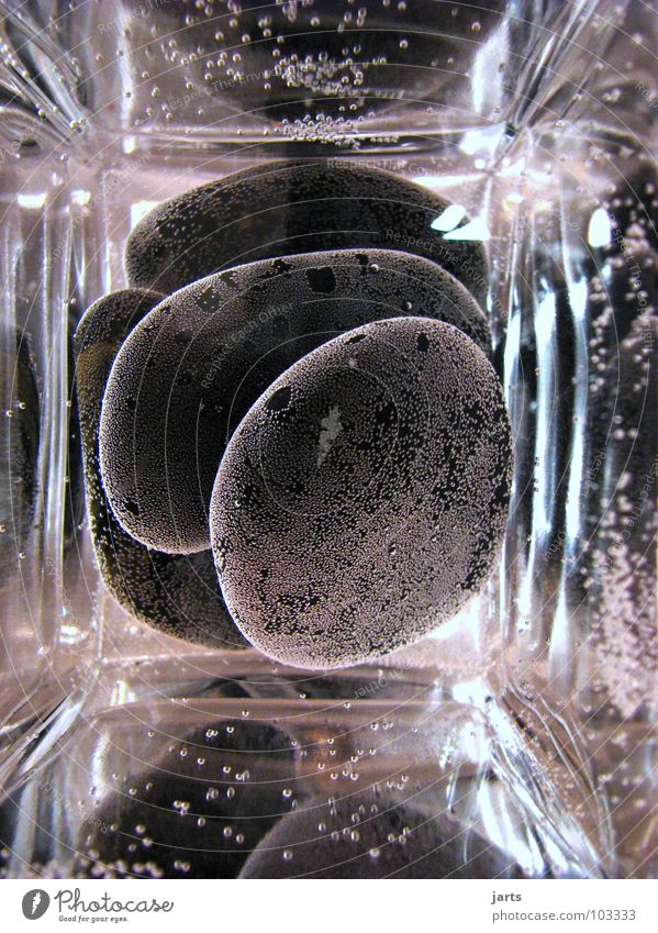 Wassersteine Wasserglas Luft Luftblase frisch Sauberkeit Licht Stein Mineralien Glas blasen jarts