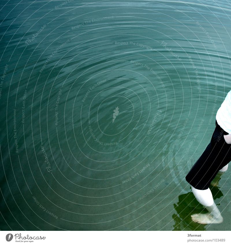 Ring Oberfläche Wasseroberfläche See Meer Strand Wellen türkis grau Vogelperspektive ruhig flach Reflexion & Spiegelung Badestelle Sommer