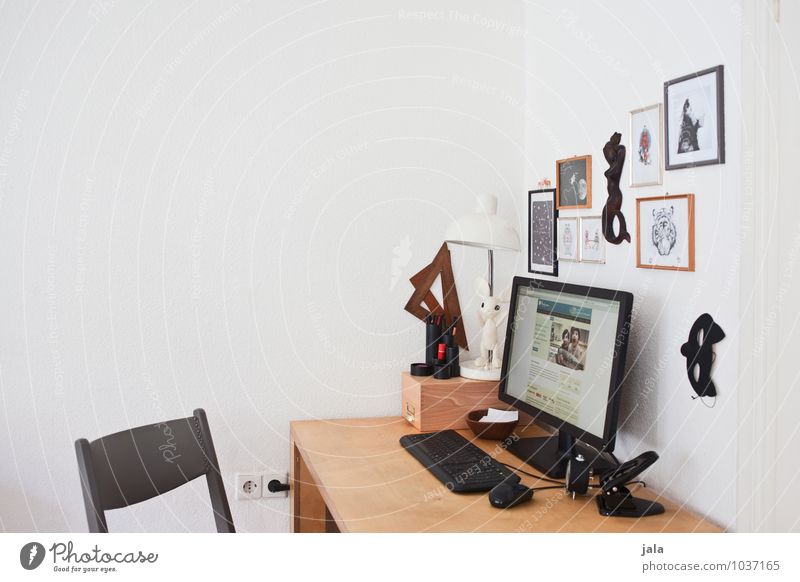 arbeits.ecke Häusliches Leben Wohnung einrichten Innenarchitektur Dekoration & Verzierung Möbel Lampe Stuhl Tisch Wohnzimmer Büro Schreibtisch Computer Tastatur
