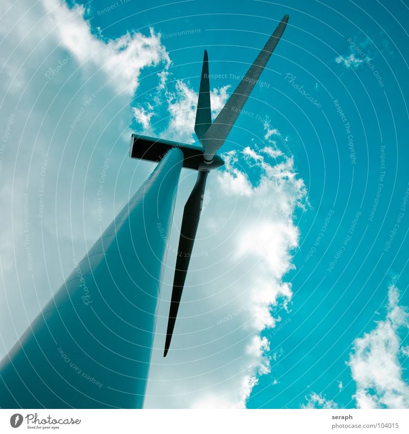Windrad Windkraftanlage Elektrizität Energie Energiewirtschaft umweltfreundlich strompreis Himmel Konstruktion Erneuerbare Energie ökologisch Umweltschutz