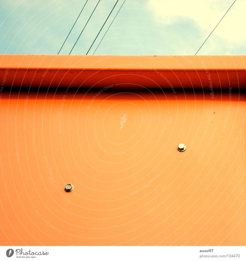 Früher gab's Telefone in der Farbe. retro Stil Siebziger Jahre Kunst Kultur altmodisch orange 70