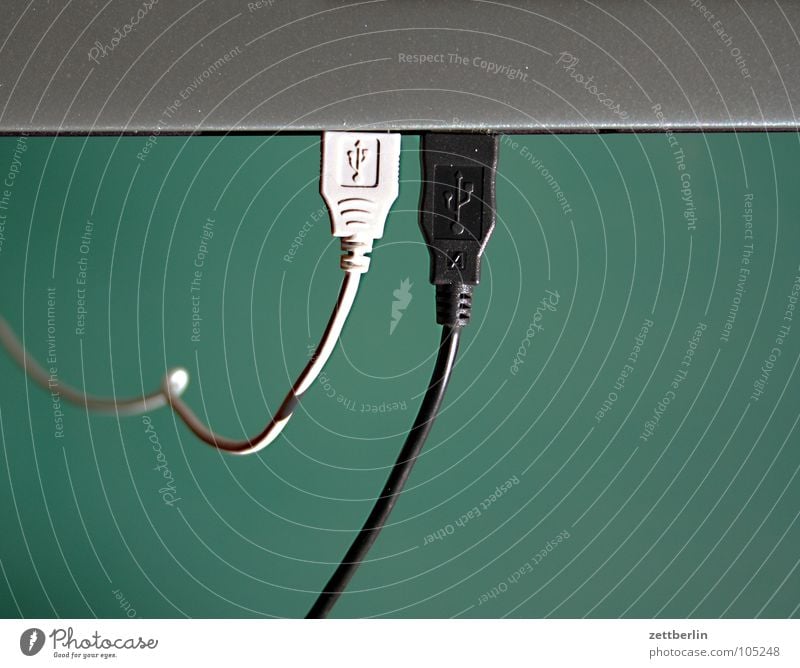 USB Schnittstelle weiß schwarz High-Tech Notebook Standleitung Arbeit & Erwerbstätigkeit Elektrisches Gerät Technik & Technologie Telekommunikation Kabel