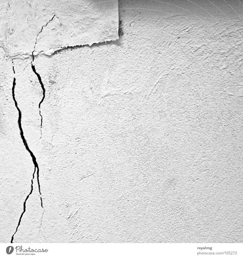 bausparen Fuge Furche weiß schwarz Strukturen & Formen Wand Tapete Schnipsel Handwerk gefährlich Riss Kontrast tapetenschnipsel überpinselt