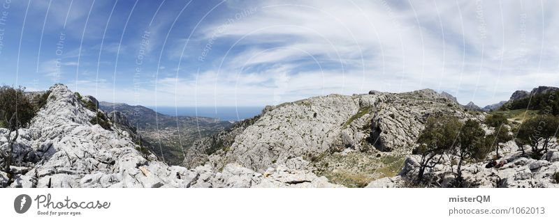 Wandertag. Umwelt Natur Landschaft Abenteuer ästhetisch Panorama (Bildformat) Himmel Berge u. Gebirge Mallorca Einsamkeit Spanien Ferien & Urlaub & Reisen Ferne