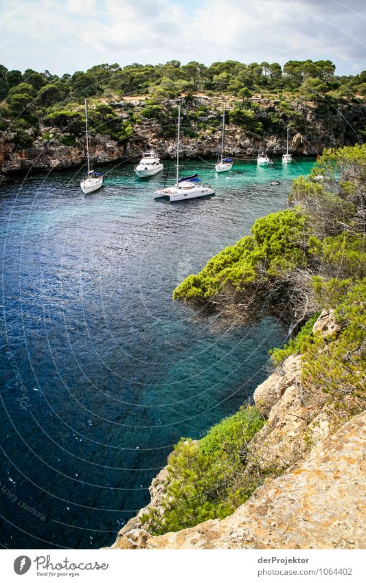 Mallorca von seiner schönen Seite 68 – Bucht mit Segelbooten Freizeit & Hobby Ferien & Urlaub & Reisen Tourismus Ausflug Abenteuer Ferne Freiheit Kreuzfahrt