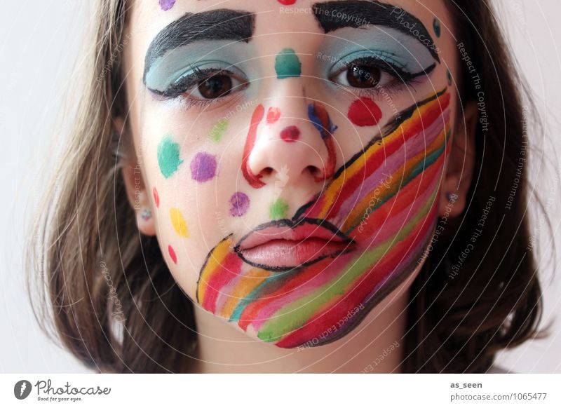 Maske Feste & Feiern Karneval Mädchen Kindheit Leben Gesicht Auge 1 Mensch 8-13 Jahre Schauspieler Kultur Show Party Regenbogen Blick ästhetisch einzigartig