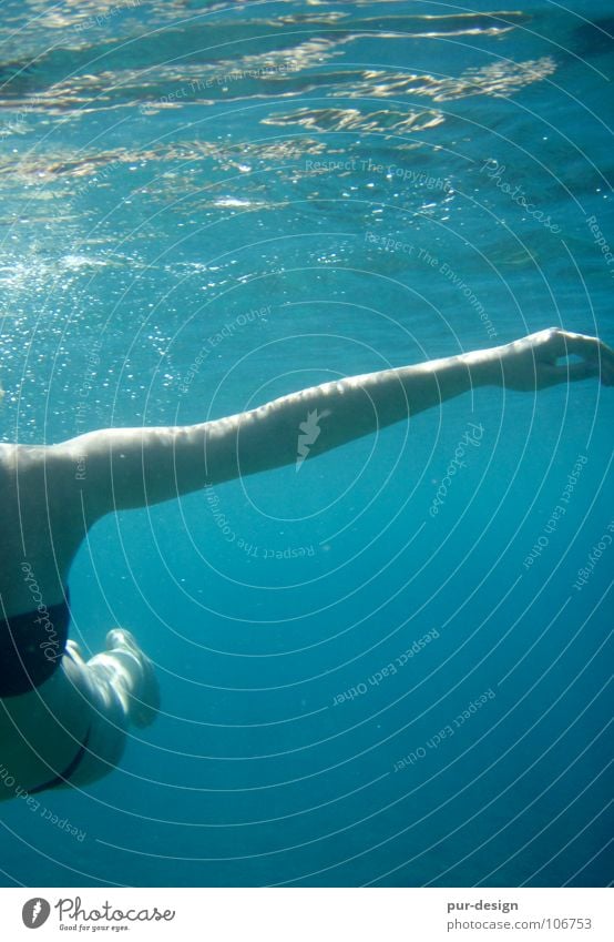 unterwasser3 Meer Wellen Schnorcheln tauchen Meerwasser Kreta Ferien & Urlaub & Reisen Paleochora Sommer Strand Küste Wassersport Unterwasseraufnahme blau