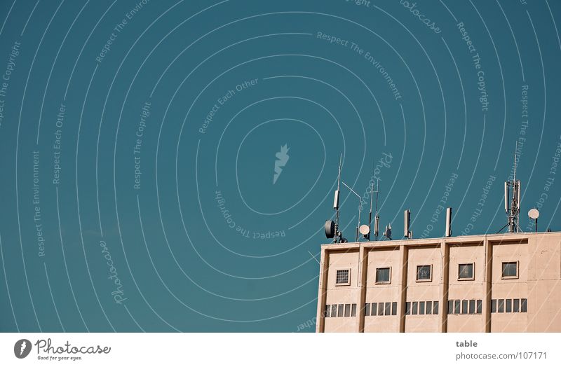 Die Fühler ausstrecken . . . Antenne Telekommunikation Dach Datenschutz hören nervig Strahlung teuer bequem Mobilität erreichbar Himmel Elektrisches Gerät