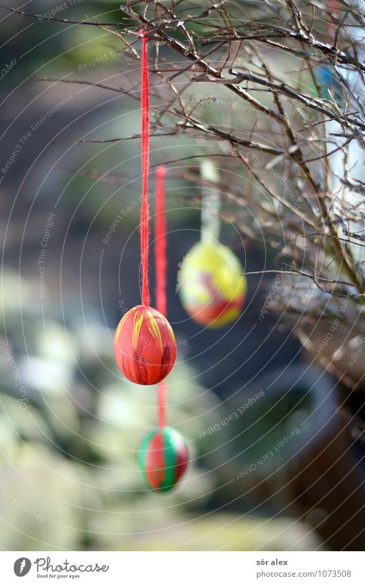 Osterdeko Schon Rot Gelb Ein Lizenzfreies Stock Foto Von Photocase