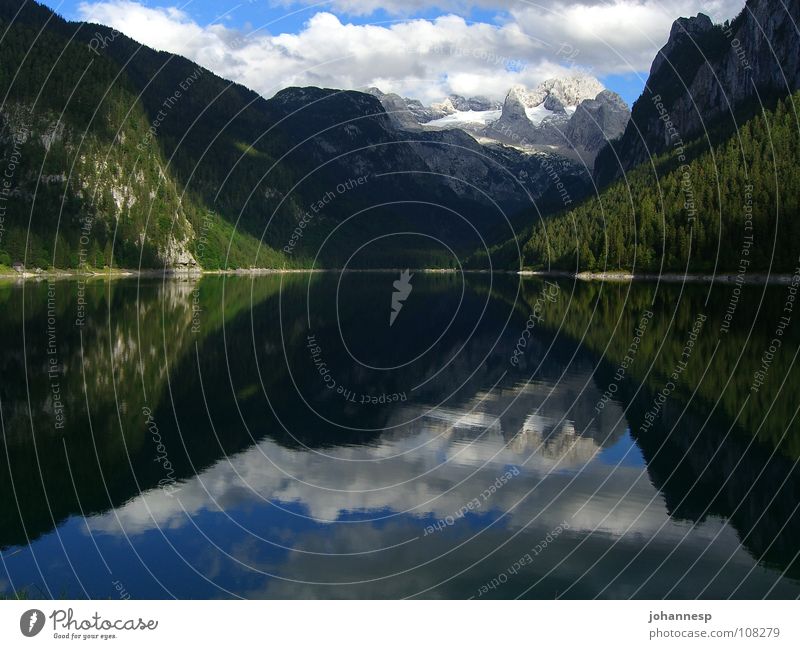 Stille Wasser sind tief See Gosau Dachsteingruppe Reflexion & Spiegelung Wolken ruhig Berge u. Gebirge