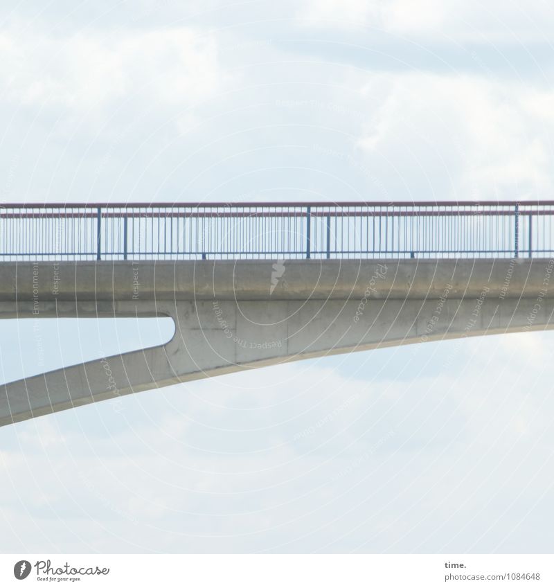 Sky Line Himmel Wolken Dresden Brücke Bauwerk Architektur Brückengeländer Verkehrswege Wege & Pfade Beton Metall Linie ästhetisch elegant hoch lang trocken