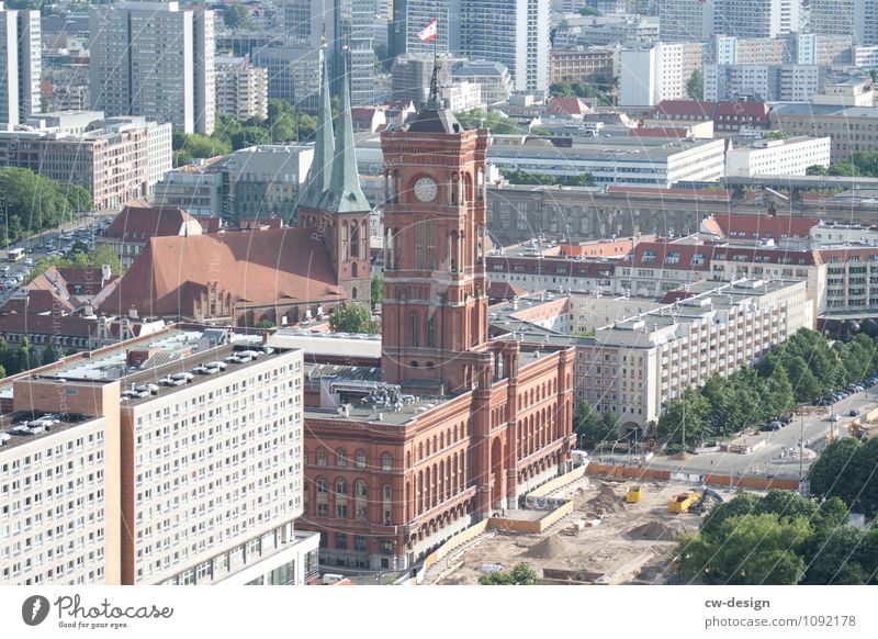 Rotes Rathaus Hauptstadt Stadt Berlin Außenaufnahme Bauwerk