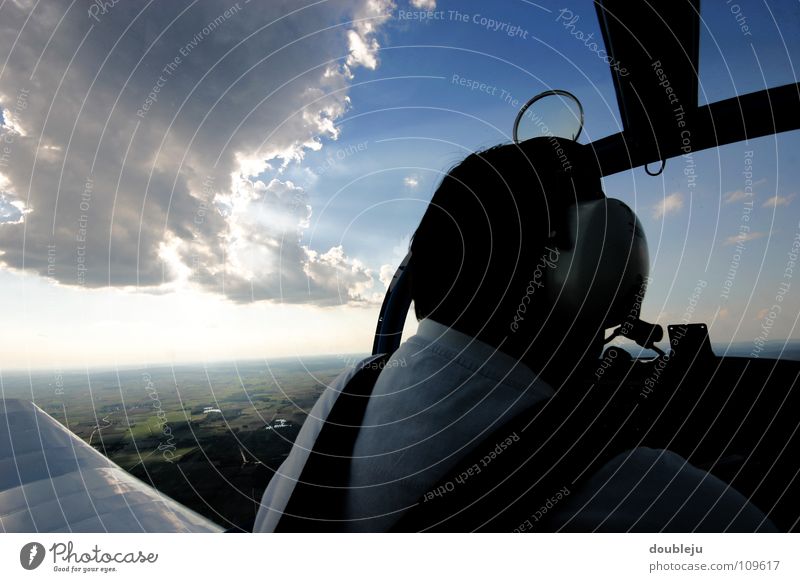 fliegen ist schön Flugzeug Wolken Pilot Kapitän hören Kopfhörer weiß Bayern Eichstätt Ingolstadt Tragfläche sprechen Überflug Freizeit & Hobby