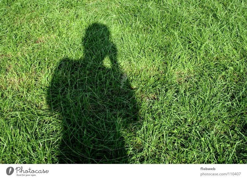gras...!? Mann Fotografieren dunkel Zufriedenheit grün Rasen kurz lang Dinge Glätte Europa Campingplatz Fußballplatz Gras schwarz Selbstportrait Außenaufnahme
