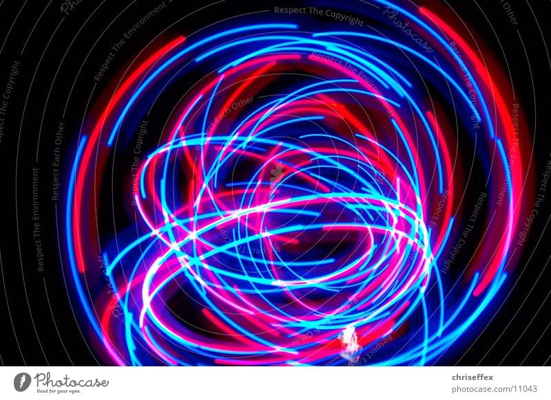 blink'a'round Licht Leuchtspur rot Langzeitbelichtung Schwanz Fototechnik blau dynamic Bewegung