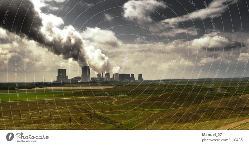 RENATURIERUNG Farbfoto Außenaufnahme Menschenleer Licht Kontrast Panorama (Aussicht) Ferne Wirtschaft Industrie Energiewirtschaft Technik & Technologie