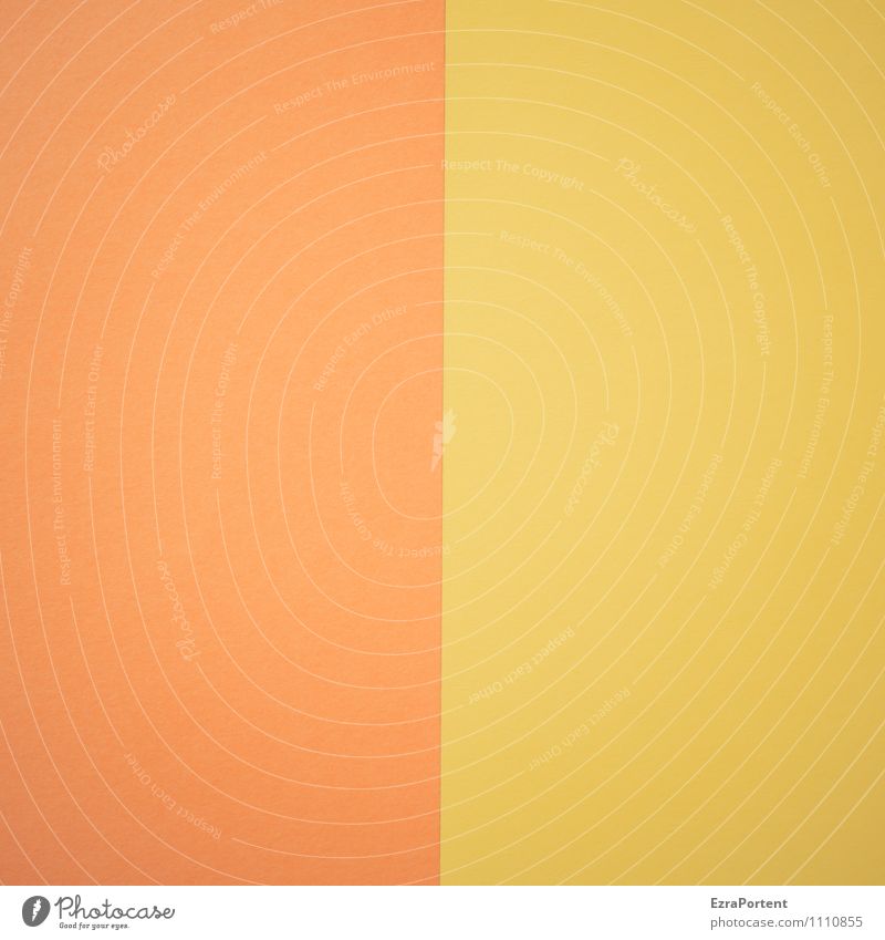 O | G Linie gelb orange Design Farbe zusammenpassen Papier mehrfarbig Grafik u. Illustration Grafische Darstellung graphisch Farbfoto Innenaufnahme Experiment