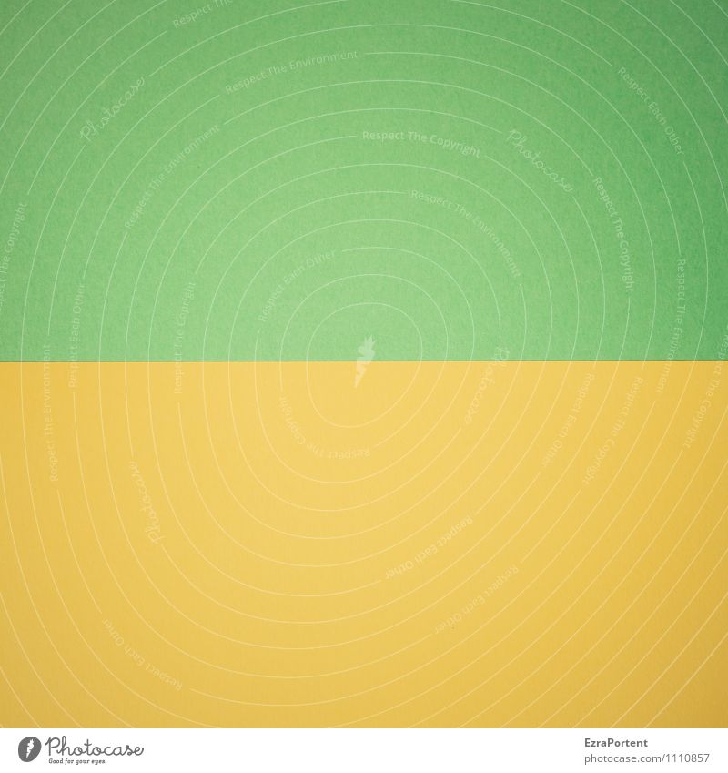 G | G² Linie ästhetisch gelb grün Design Farbe Grafische Darstellung Grafik u. Illustration graphisch Papier Zusammensein zusammenpassen Farbfoto Innenaufnahme