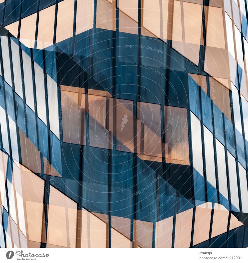 S Stil Design Bauwerk Gebäude Architektur Fassade Fenster Glas Linie außergewöhnlich Ordnung Perspektive Surrealismus Symmetrie Irritation Farbfoto