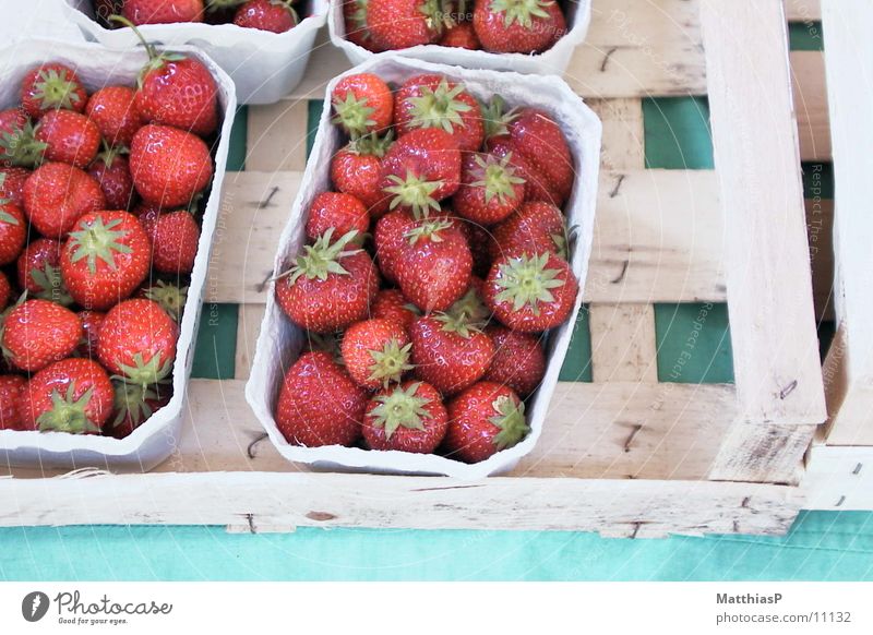 Erdbeeren frisch Europa Deutschland rot Großmarkt Frucht Sommer Qualität Garten garden red strawberry Markt Lebensmittel lecker süß Vitamin Gesundheit Ernährung