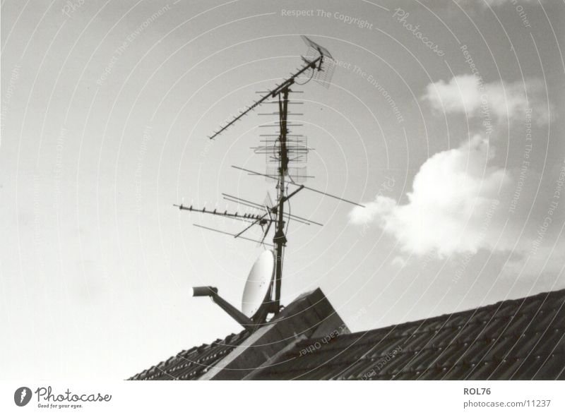 New-Old Entertainment Antenne Wolken Dach Fernsehen Elektrisches Gerät Technik & Technologie Himmel