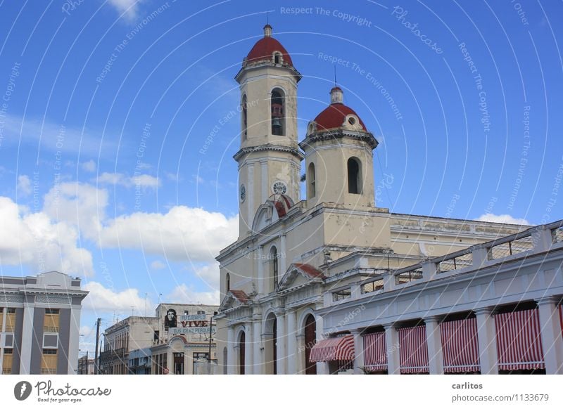 Nuestra Señora de la Purísima Concepción in Cienfuegos Ferien & Urlaub & Reisen Altstadt Kirche alt Verfall Havanna Kuba Markise Weitwinkel