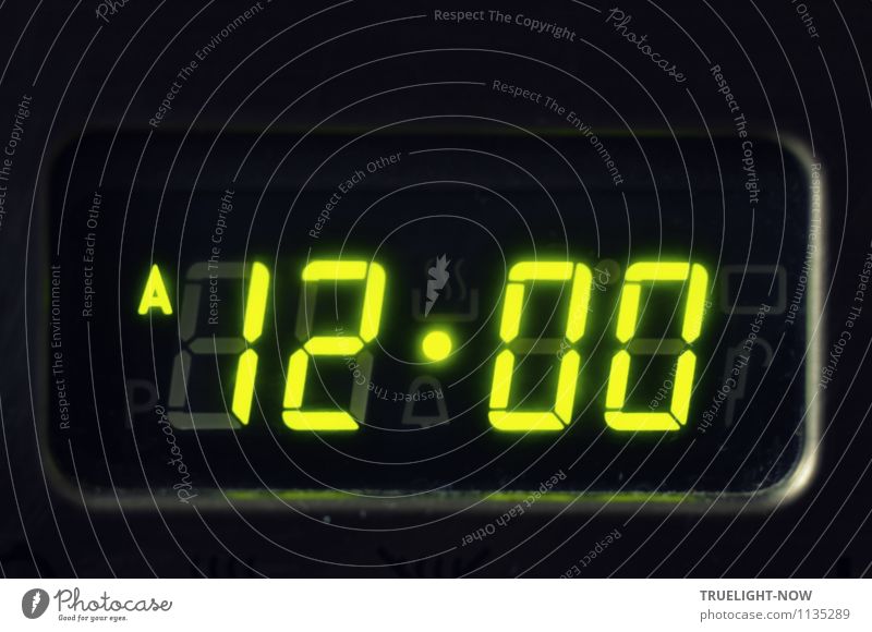 High Noon... Herd & Backofen Digitaluhr Messinstrument Uhr Technik & Technologie Fortschritt Zukunft High-Tech Glas Stahl Zeichen Ziffern & Zahlen Zeit