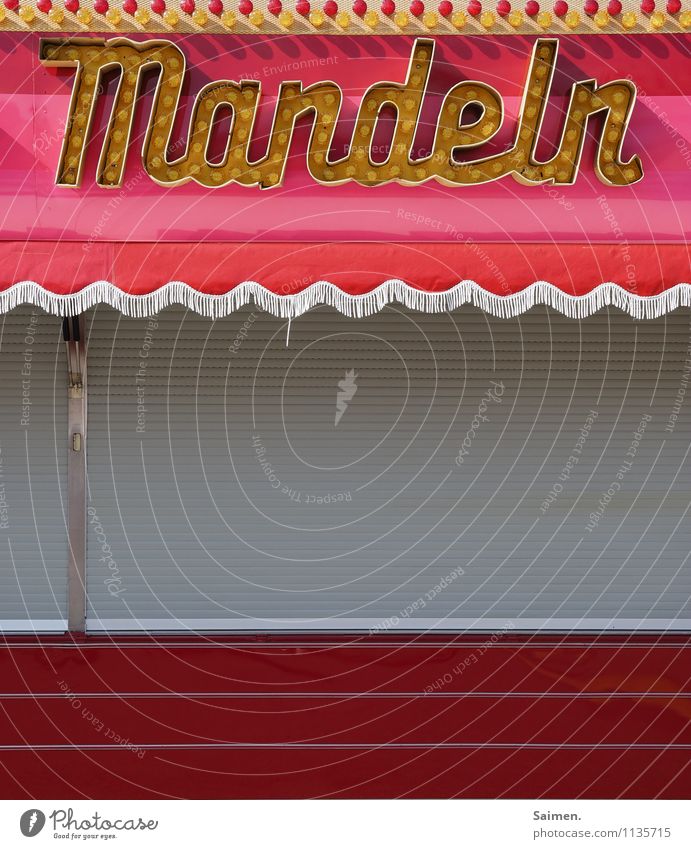 legga! Lebensmittel Süßwaren Ernährung Duft Mandel Jahrmarkt Buden u. Stände Logo Schriftzeichen genießen Lampe Buchstaben Wort Lamellenjalousie Markise