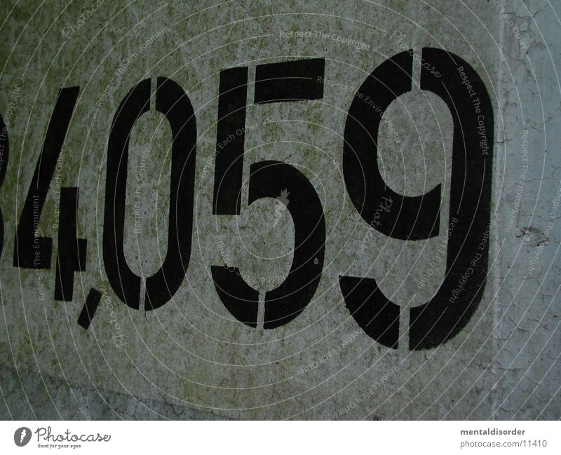 4,059 Ziffern & Zahlen Beton Komma leer Typographie Schriftzeichen Mauer Fototechnik gedruckt Farbe Strukturen & Formen