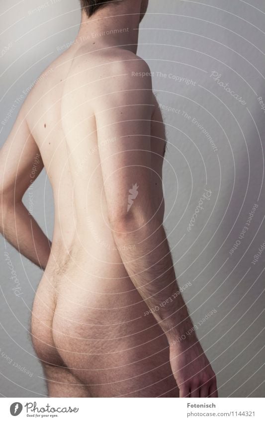 volle Backen Mensch maskulin Junger Mann Jugendliche Erwachsene Körper Rücken Gesäß Oberkörper Arme 1 18-30 Jahre Behaarung stehen ästhetisch Erotik nackt