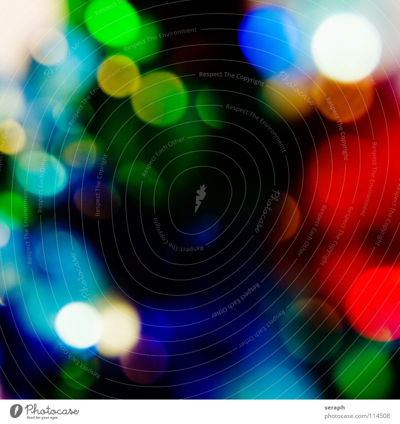 Spots Farbe mehrfarbig Kreis Schwache Tiefenschärfe Unschärfe Fleck gefleckt erleuchten Beleuchtung glänzend rund Punkt Lichtpunkt weich Strukturen & Formen