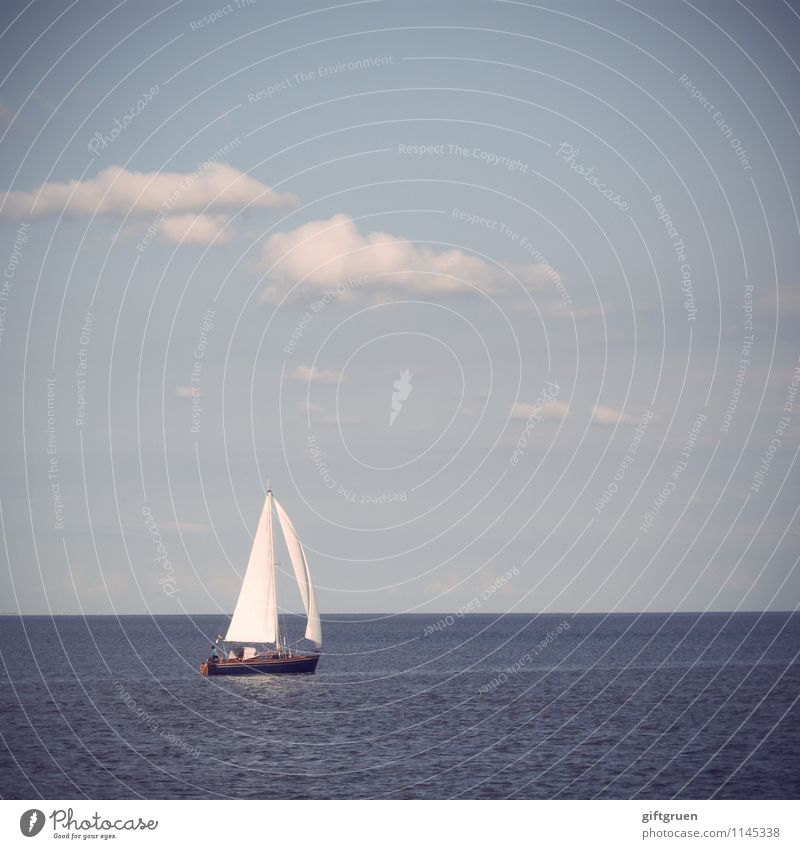 weltenbummler Umwelt Natur Landschaft Urelemente Wasser Himmel Wolken Sonne Sommer Schönes Wetter Wellen Meer Freude Segeln Freizeit & Hobby Segelboot Sport