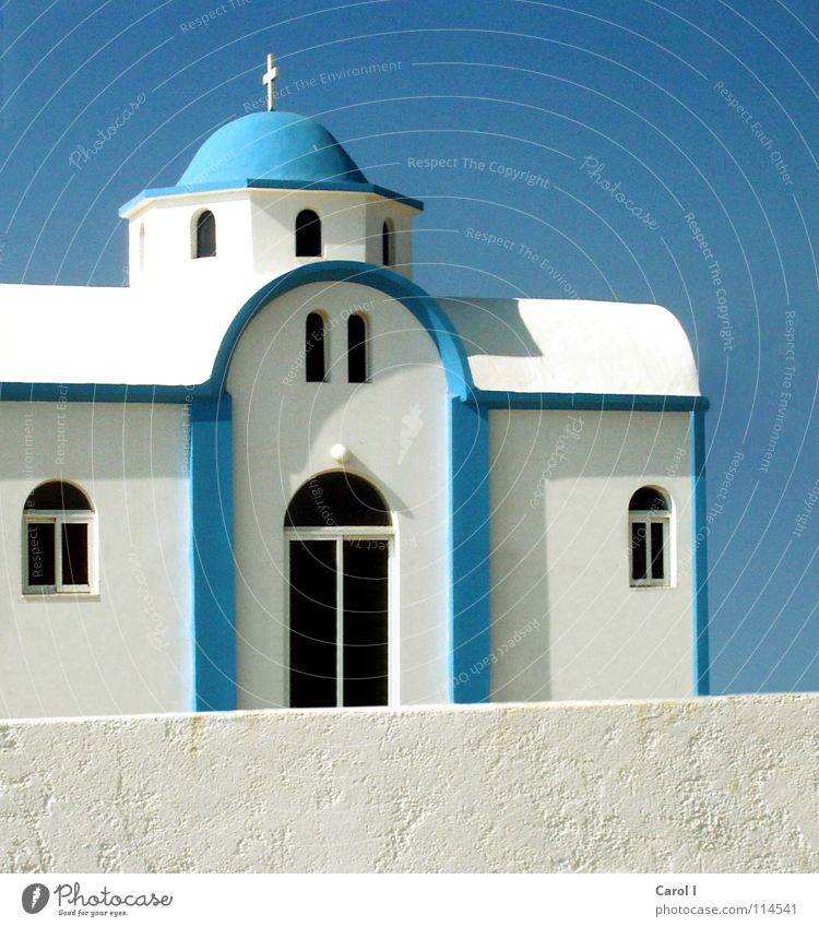 Greece weiß Griechenland Religion & Glaube Orthodoxie Fenster schwarz Glocke Kos Tür Gebäude Gebet Dach Romantik Vertrauen Götter Macht Kultur Moral